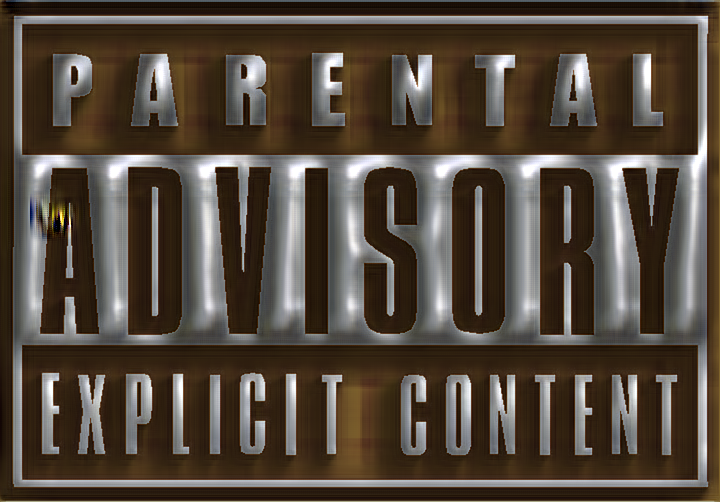 the famous parental adivsory sticker processed by the network