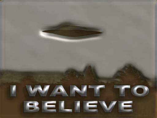 i want to believe poster from x-files processed by the network