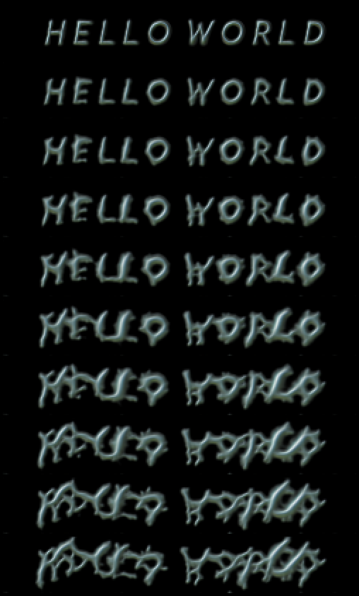 hello world rendered by network