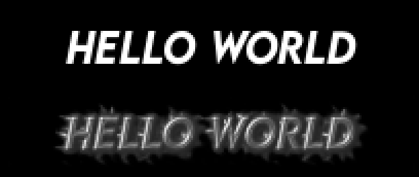 hello world rendered by network