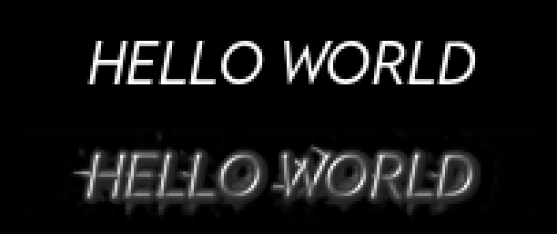 hello world rendered by network